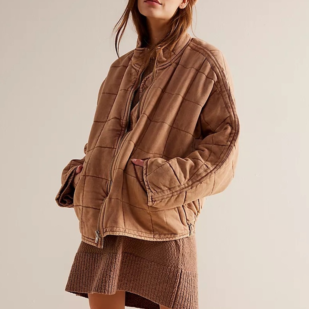 Dolman Quilted Knit Jacket free people